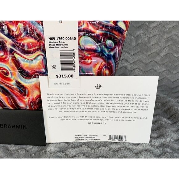 Brahmin Disco Melbourne Medium Asher Croc Embossed Tote NWT - Picture 10 of 16